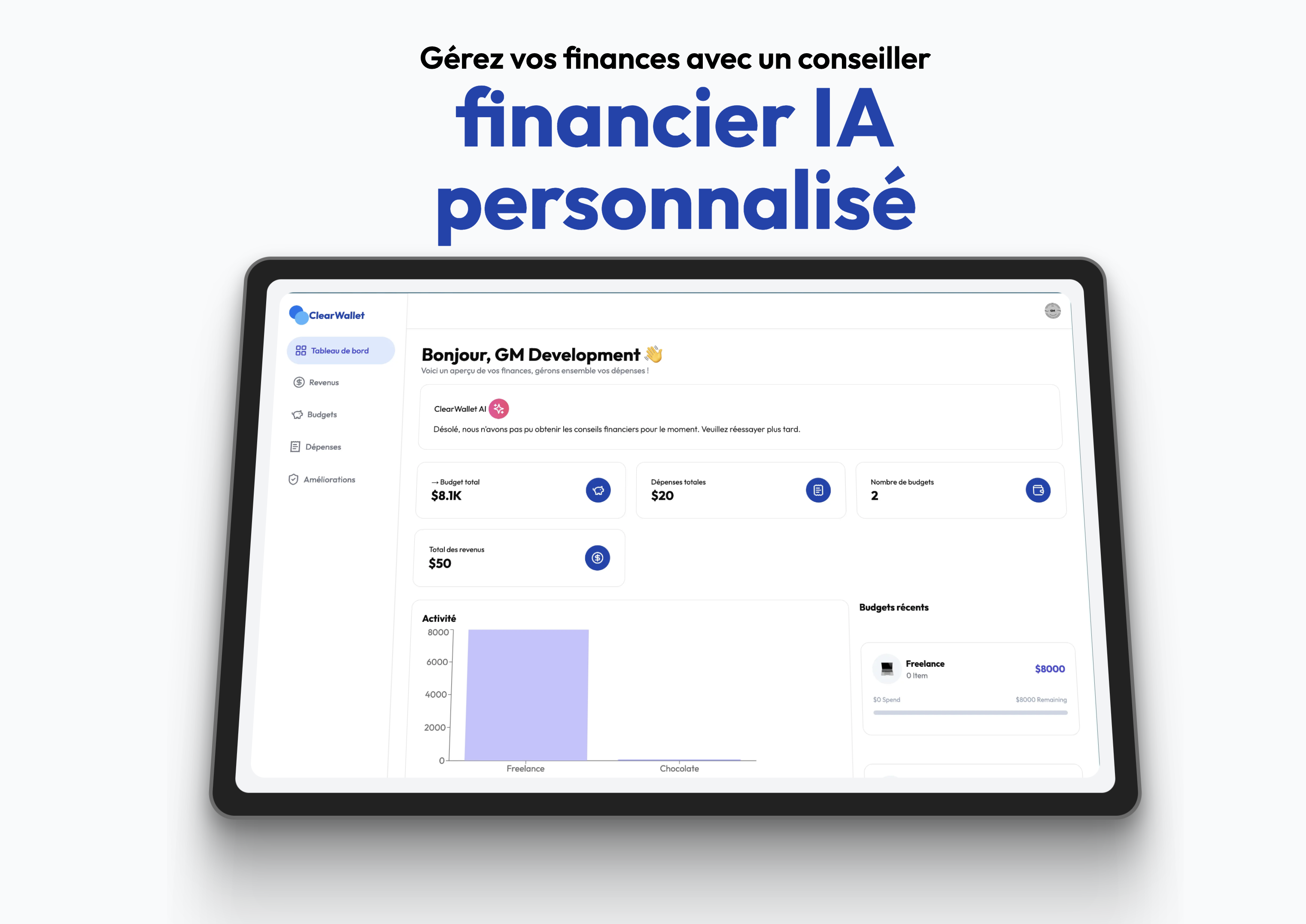 Le site AI Financial Assistant
