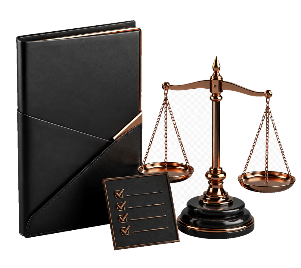 Proposal folder and scales, standing for a defined scope