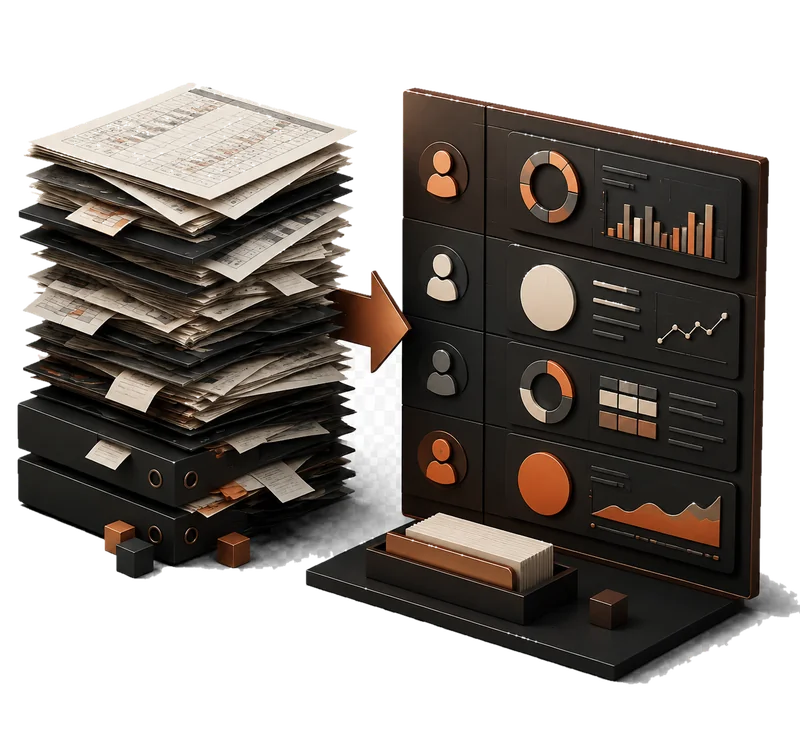 An overloaded spreadsheet replaced by a structured tool